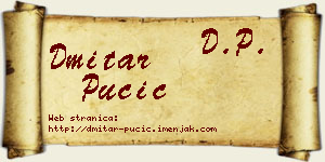 Dmitar Pučić vizit kartica
